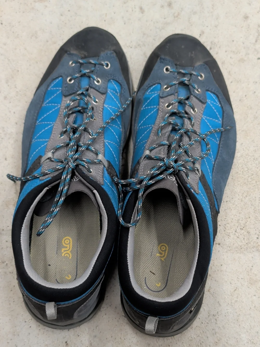 Asolo Pipe GV Gore-Tex Blue and Gray Men's Outdoor Lace-Up Hiking Shoes